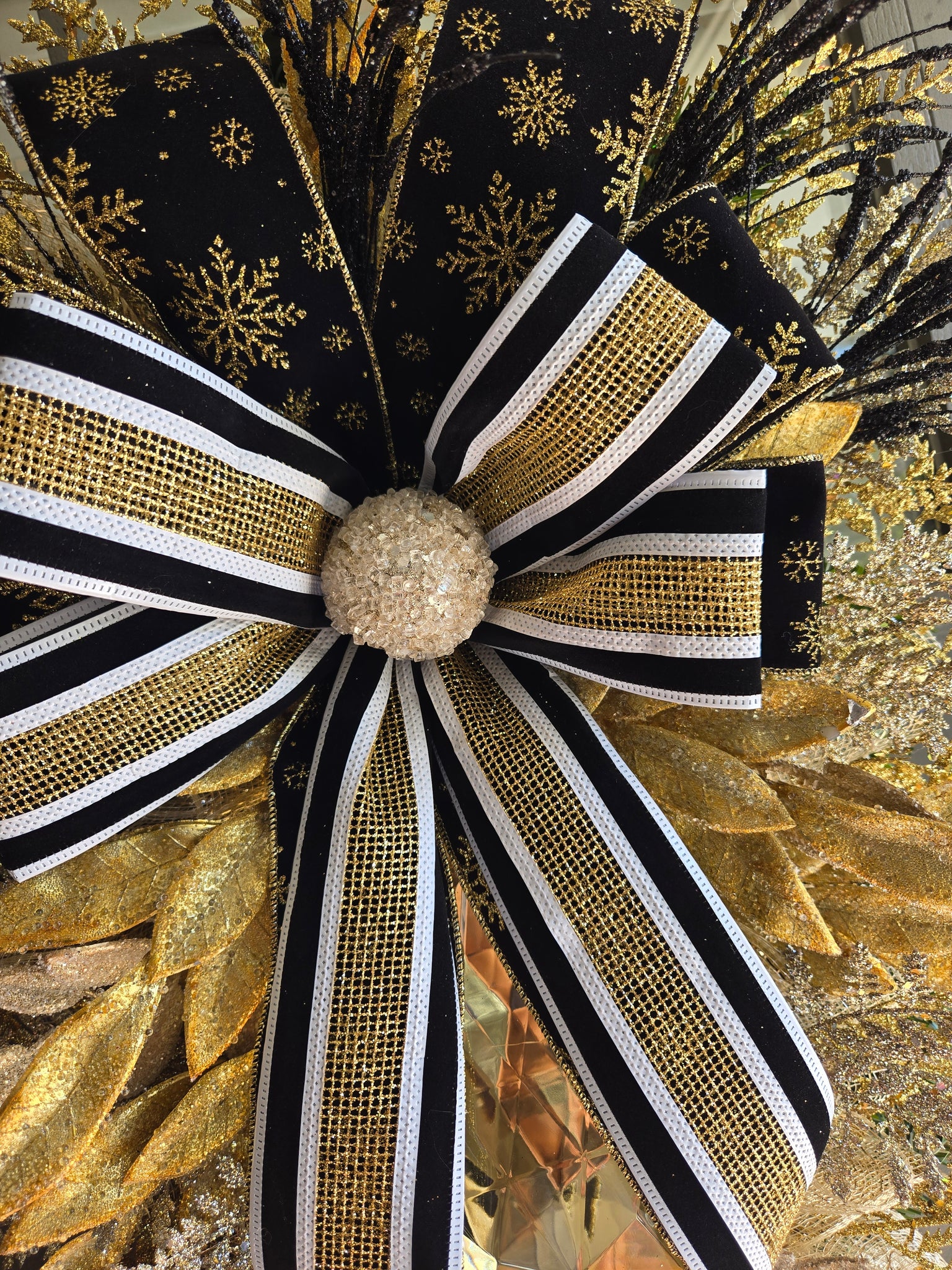 Black & Gold Jewel Swag